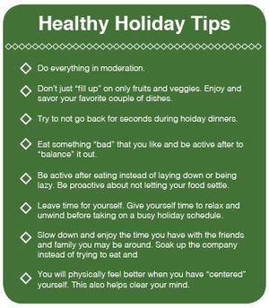 Healthy Holiday Tips - Michigan Sports and Spine Center