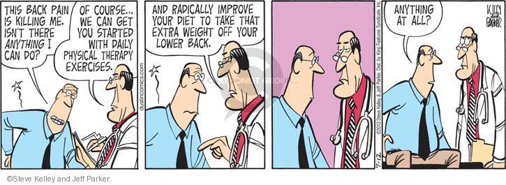 low back pain cartoon | Michigan Sports and Spine Center