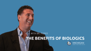The benefits of biologics title slide.